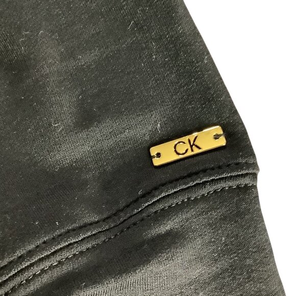 Calvin Klein Side Logo Hoodie Black Dress Womens Size L Long Sleeve - Picture 12 of 16